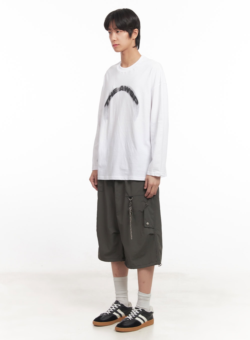 Men's Graphic Cotton Long Sleeve Shirt IA510