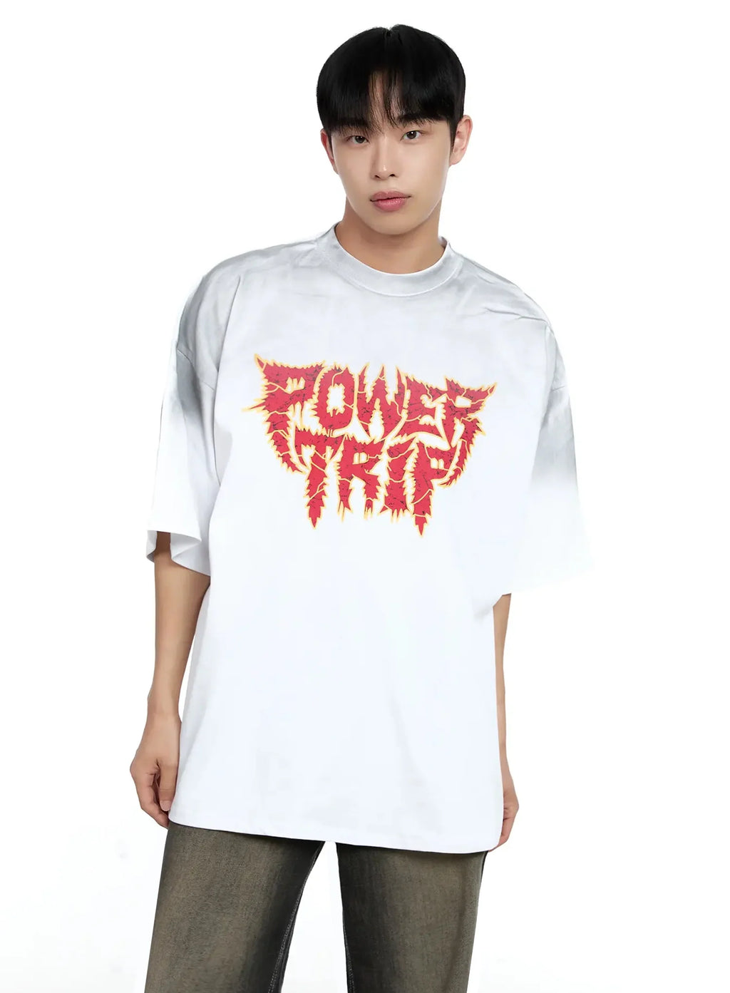 Men's Oversized Text Graphic T-shirt IG520