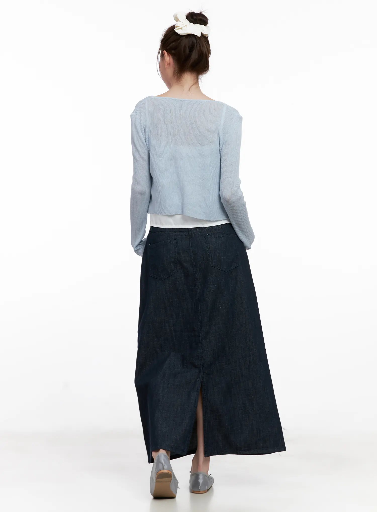 Ribbed Summer Cropped Cardigan CL523