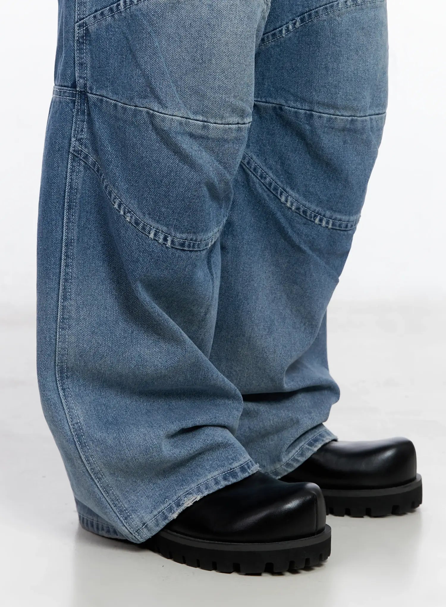 Men's Wide-Leg Biker Jeans IS510