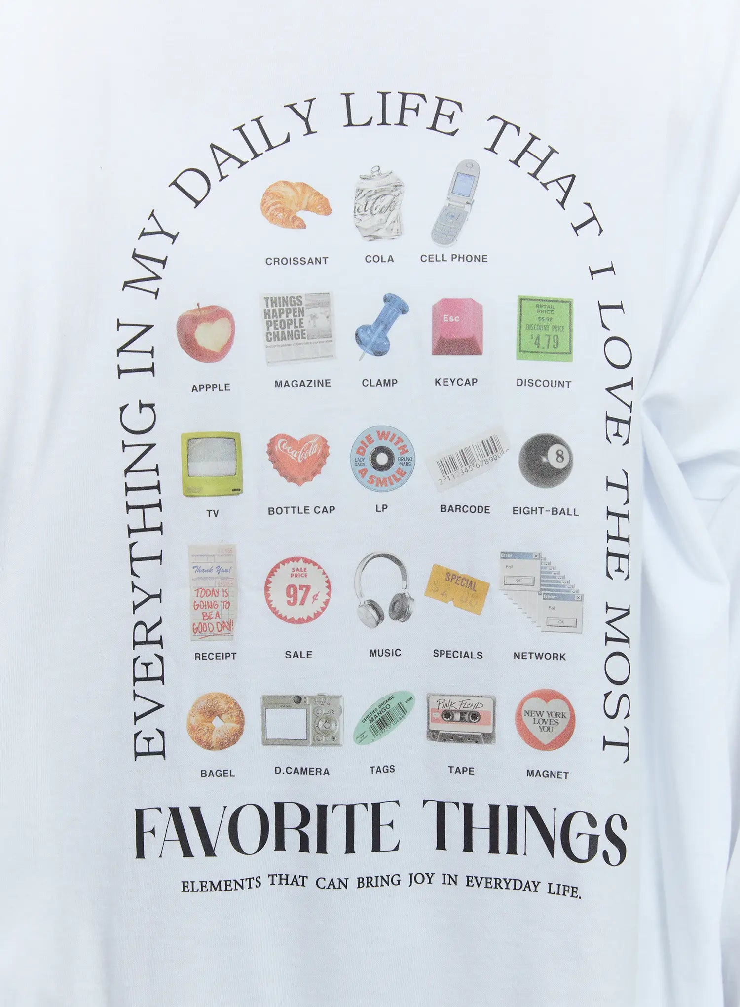 Oversized Graphic Print Long Sleeve Tee CG513