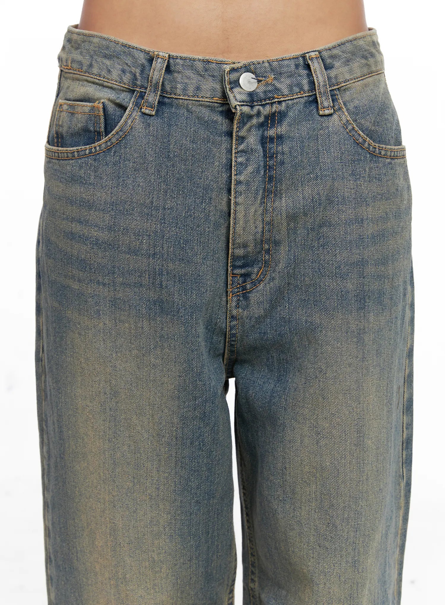 Denver Vintage Washed Semi-Wide Jeans CO513