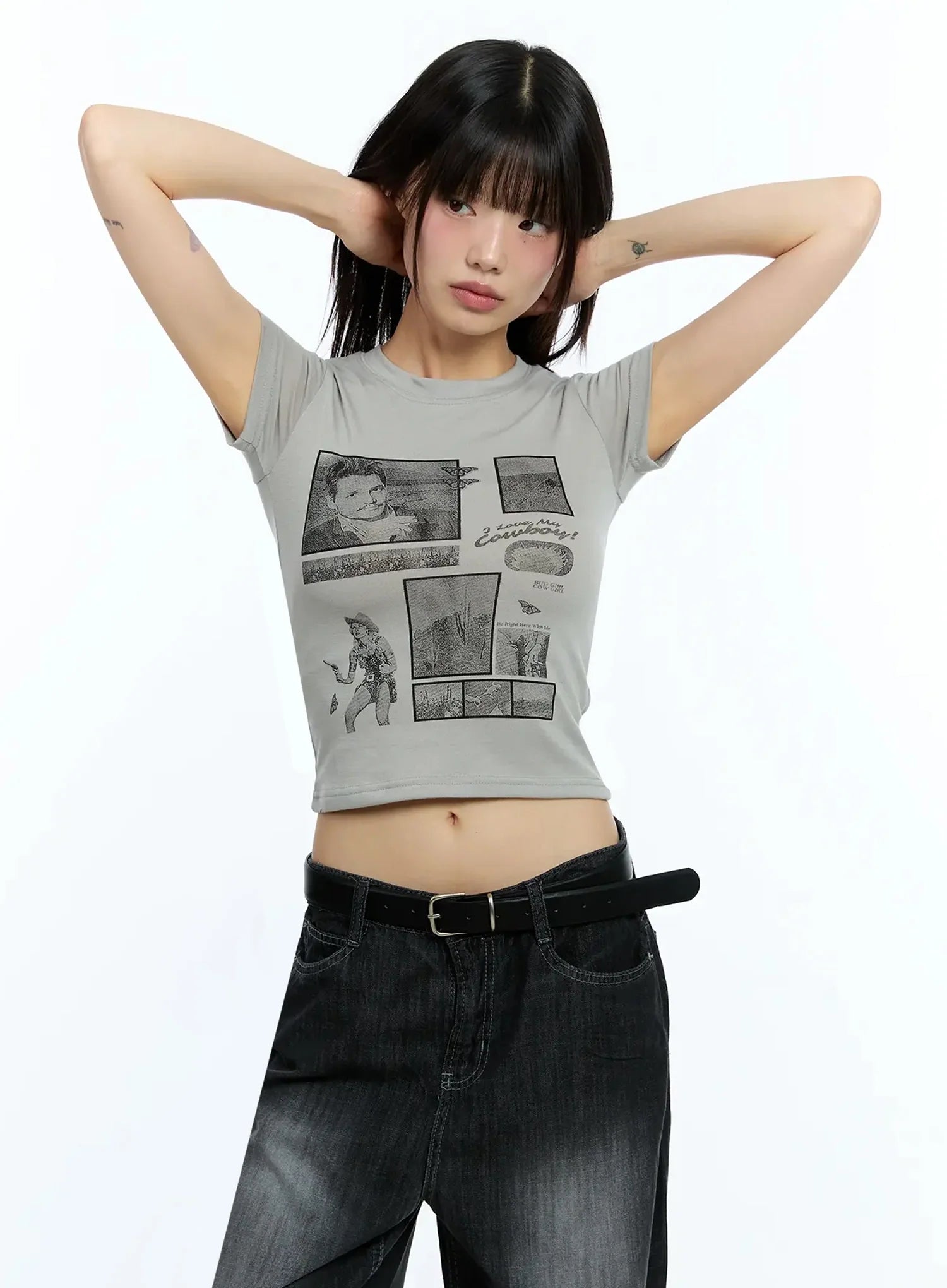 Vintage Graphic Baby Tee IU524