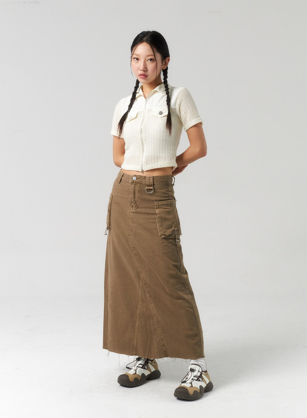 Mesh Zip-Up Top CU323