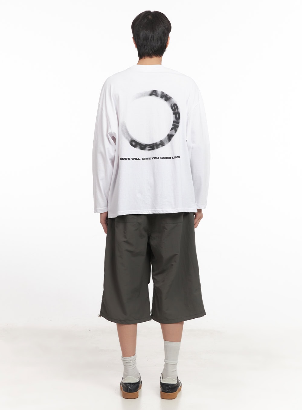 Men's Graphic Cotton Long Sleeve Shirt IA510