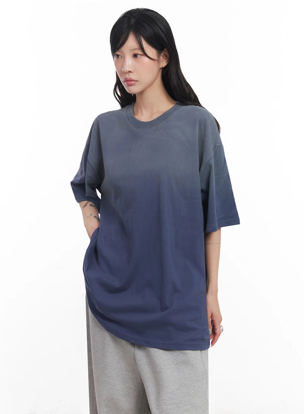 Oversized Gradient Fade T-Shirt IC503
