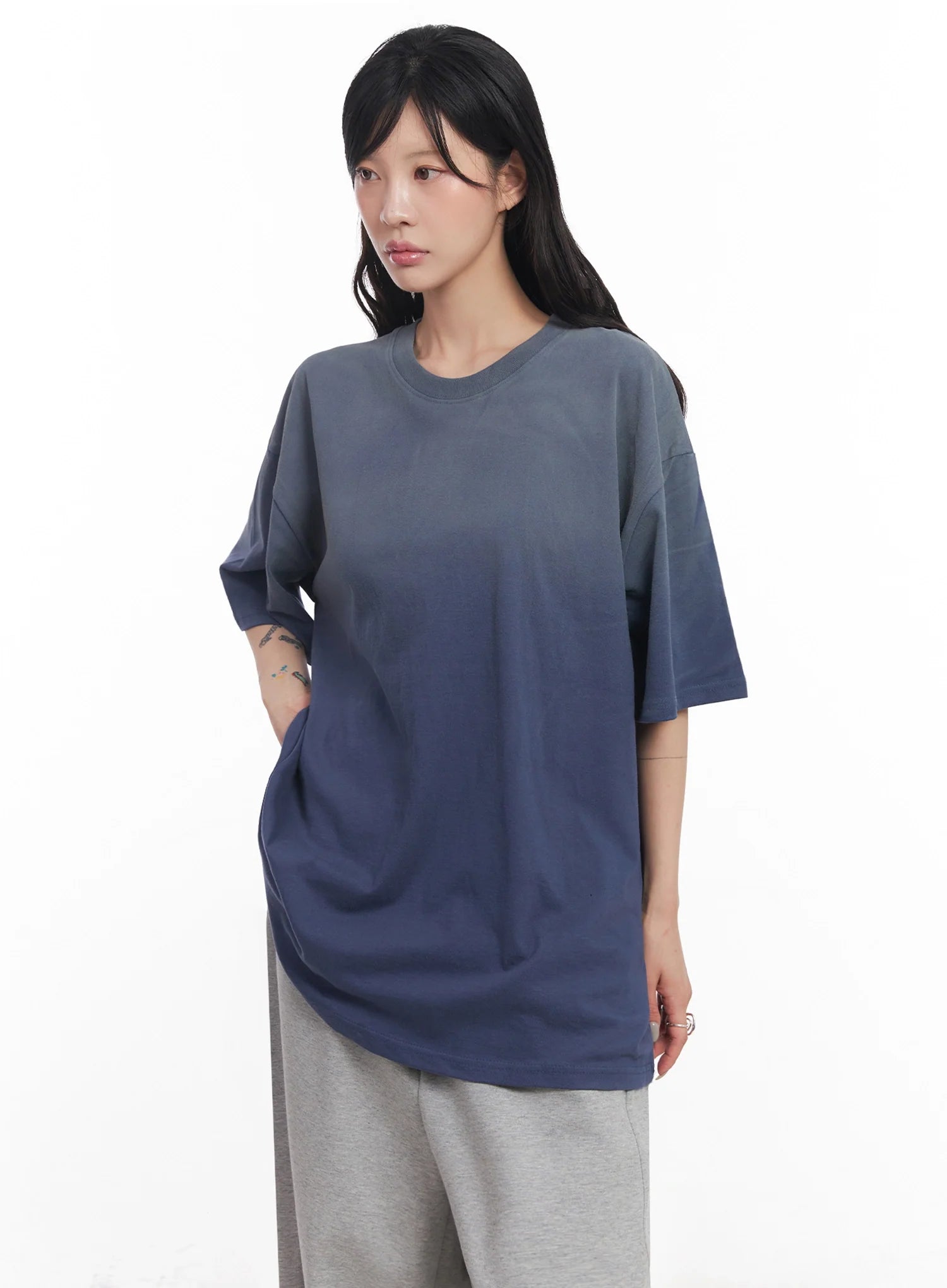 Oversized Gradient Fade T-Shirt IC503