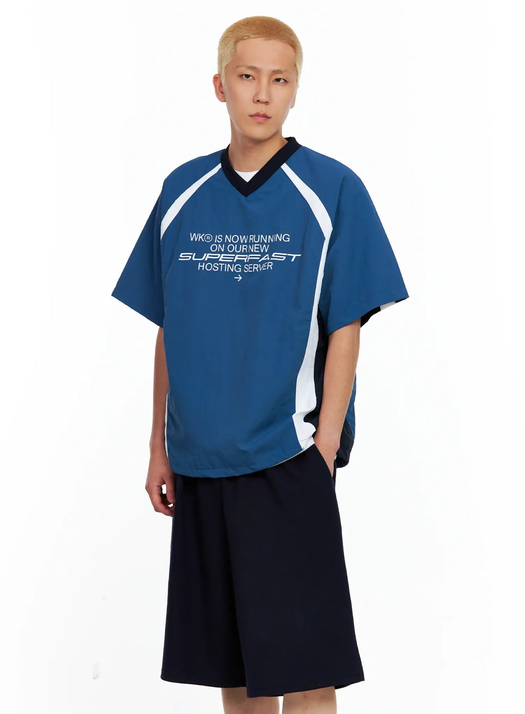 Men's V-Neck Basic Jersey IL514