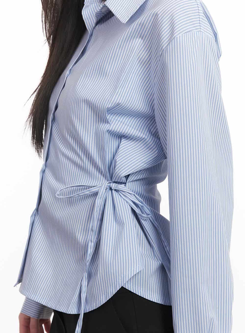 Stripe Strap Collared Shirt CM518