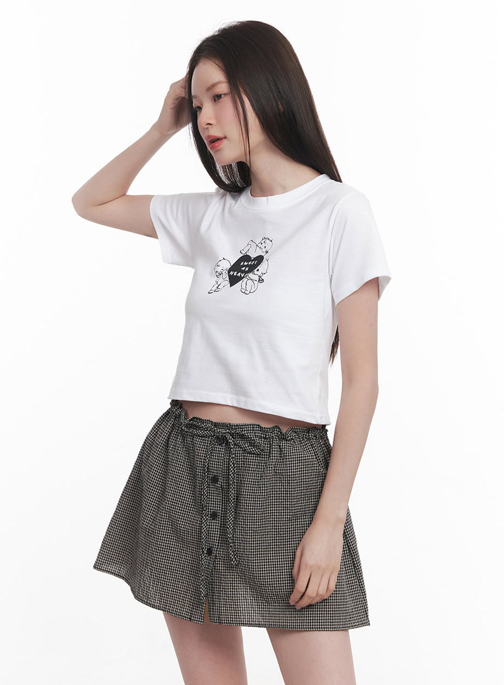 Angel Graphic Crop Top IY513