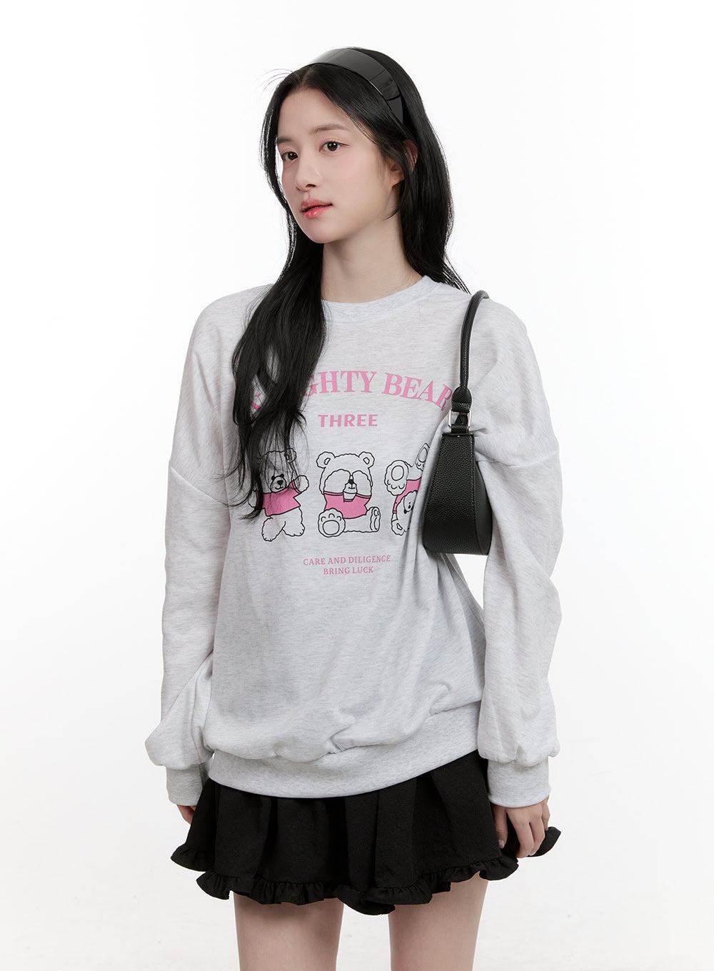 Teddy Bear Graphic Oversized Sweatshirt CF527