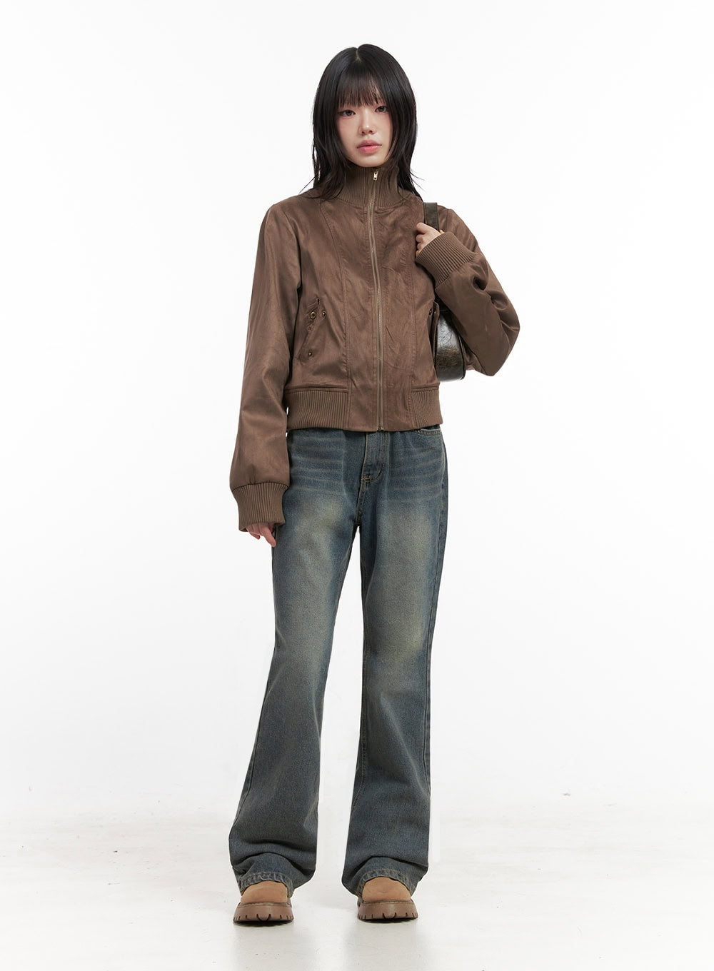 Asher Slimline Washed Bootcut Jeans ID402