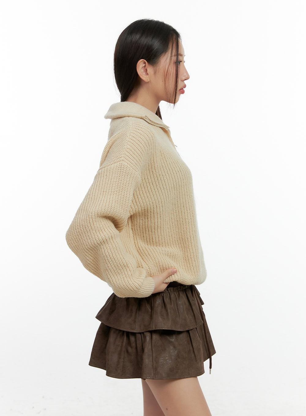 Cozy Knit Half Zip Sweater CN412