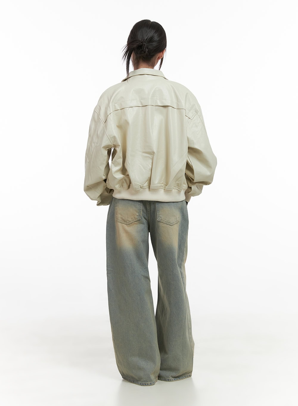 Refined Button-Up Leather Jacket CS412