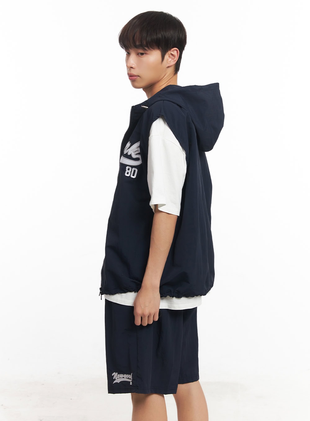 Men's New York Graphic Hooded Vest IA518