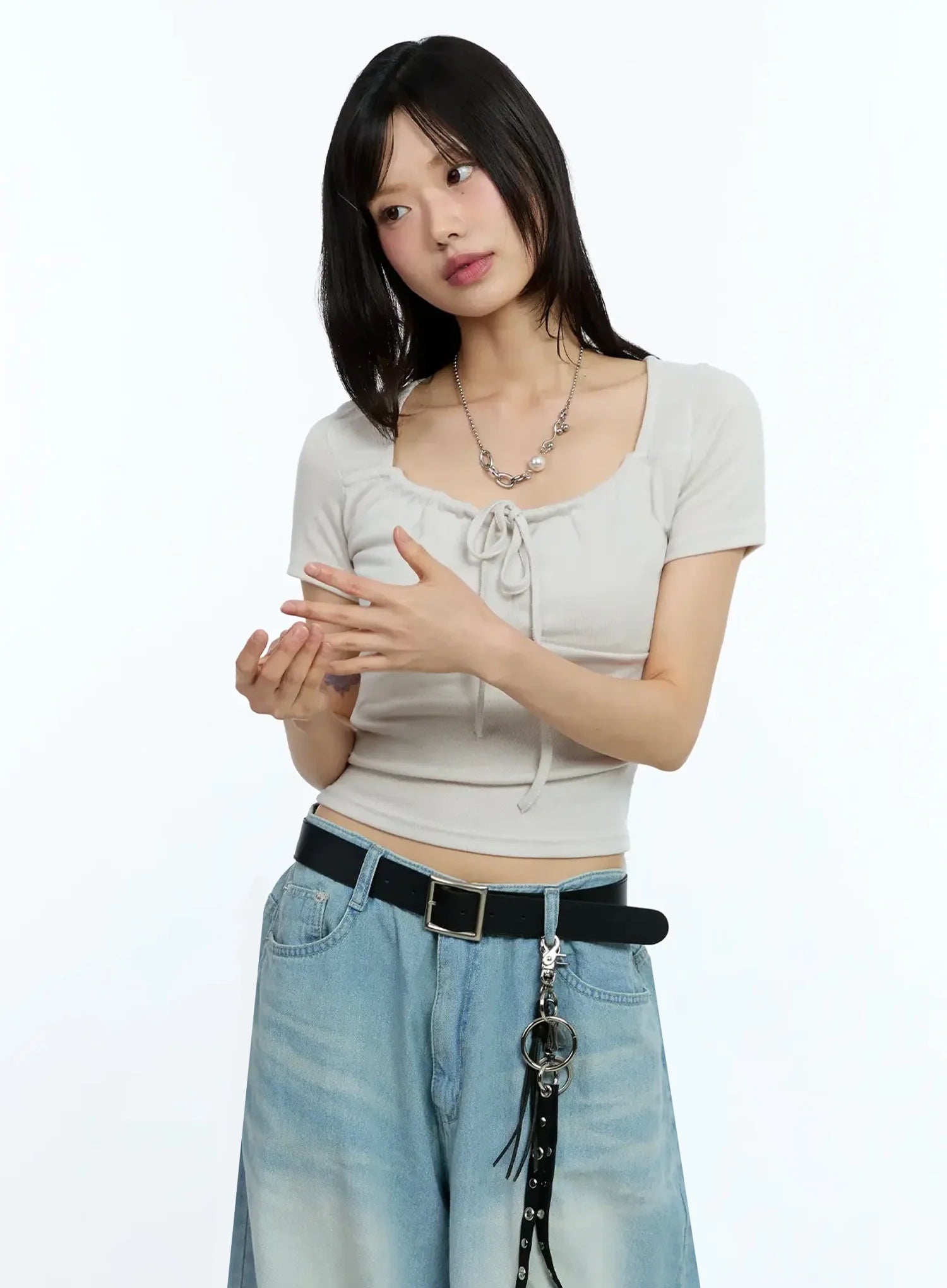 Ribbon Detail Crop Top IU524