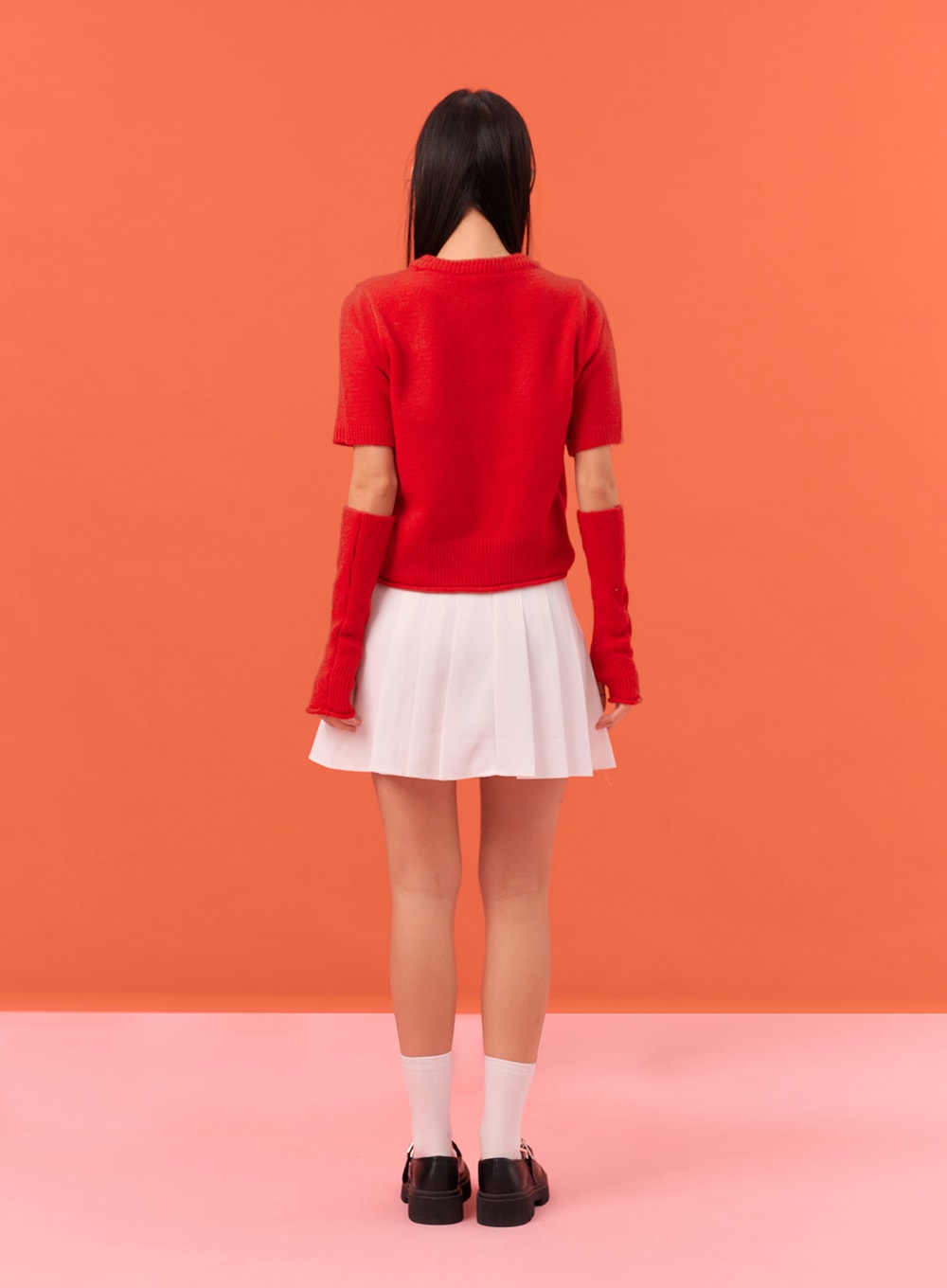 Short Sleeve Sweater and Arm Warmer Set IN301