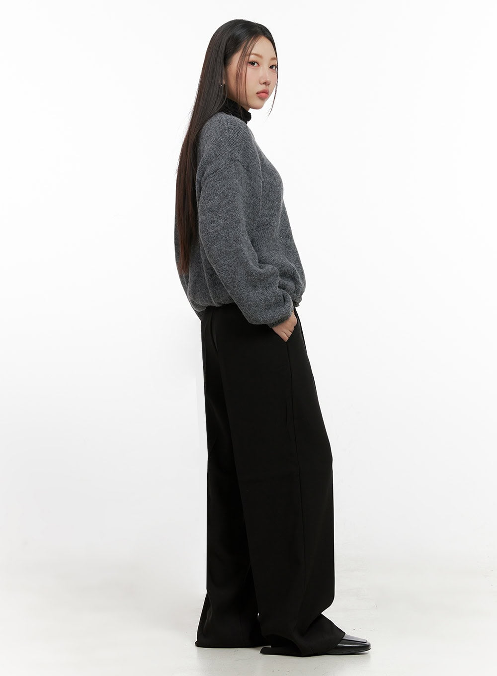 ComfyRound Neck Sweater Cardigan IN415