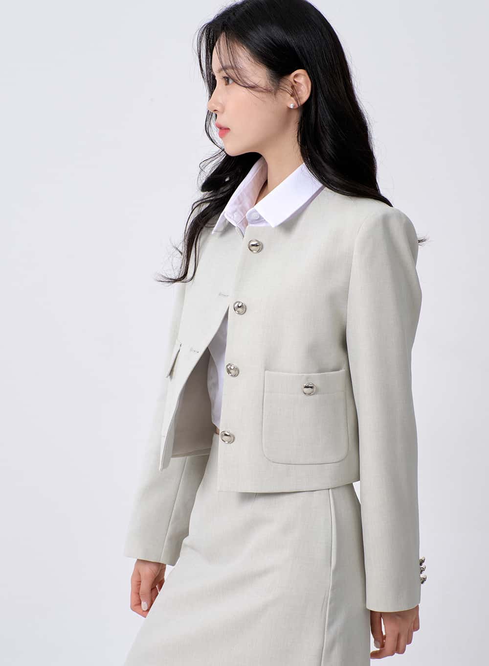 Slim Fit Cropped Shirt OM330