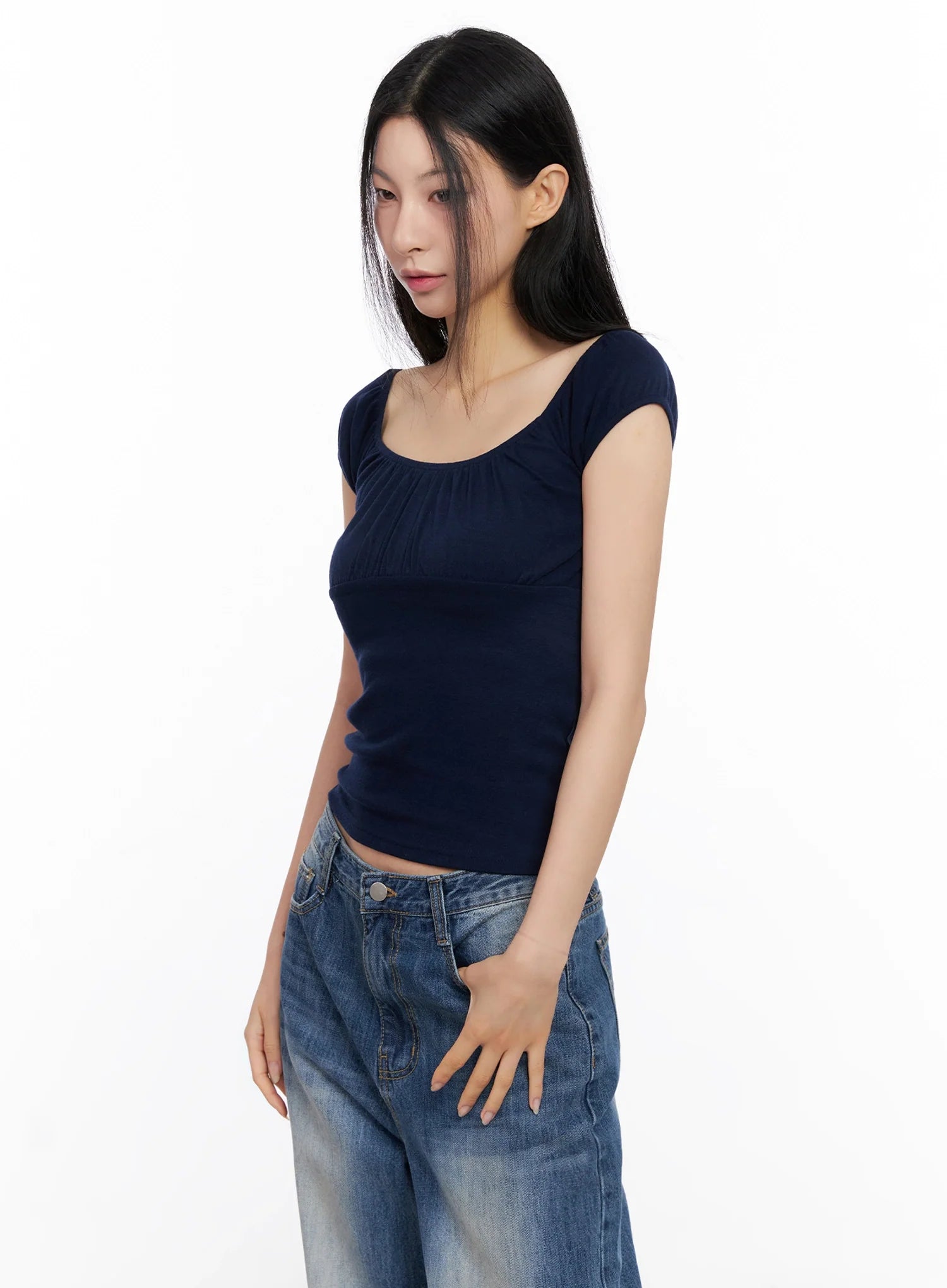 Off-Shoulder Puff Sleeve Top IG508