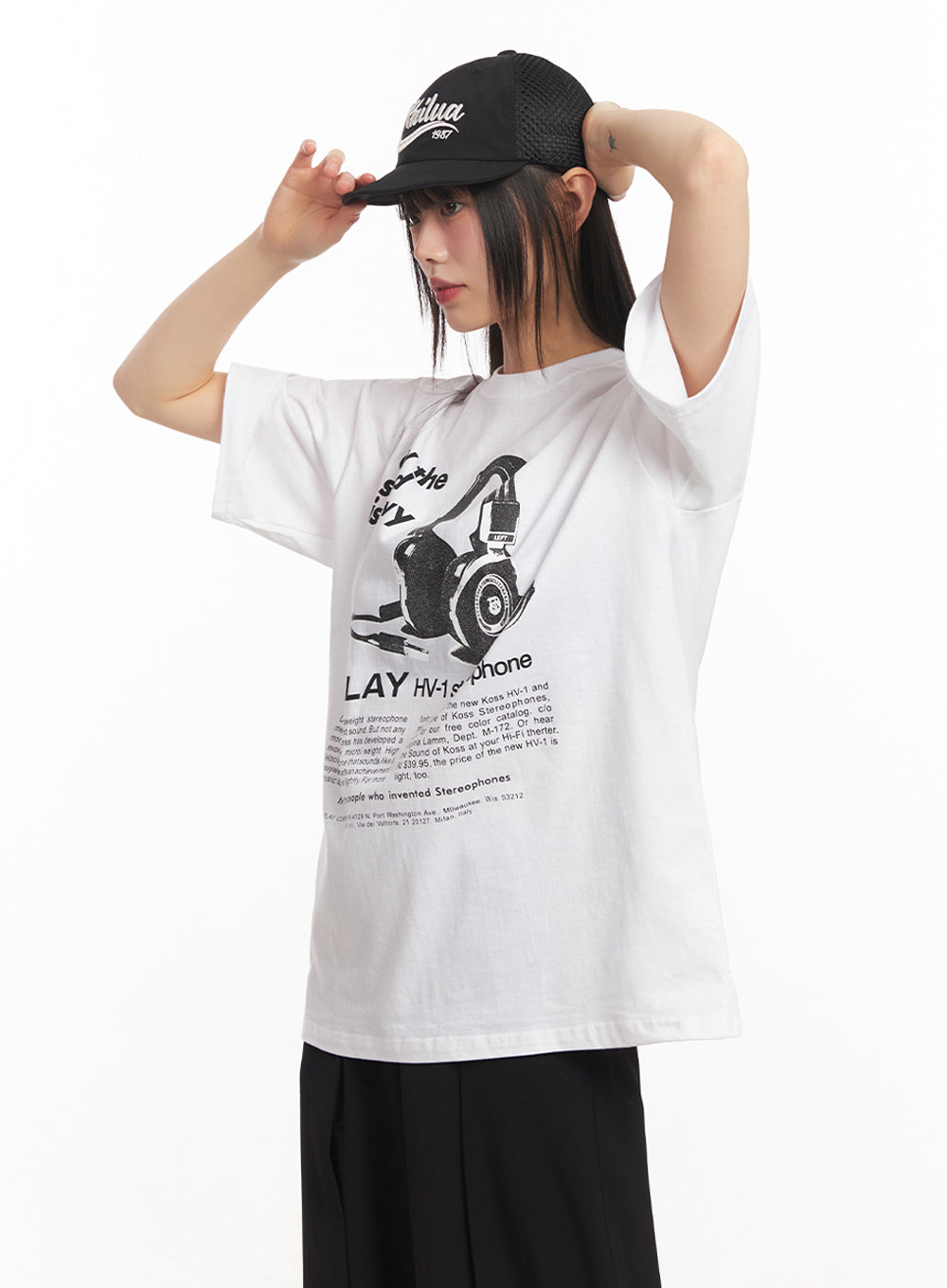 Sound Graphic Oversize T-Shirt IY502