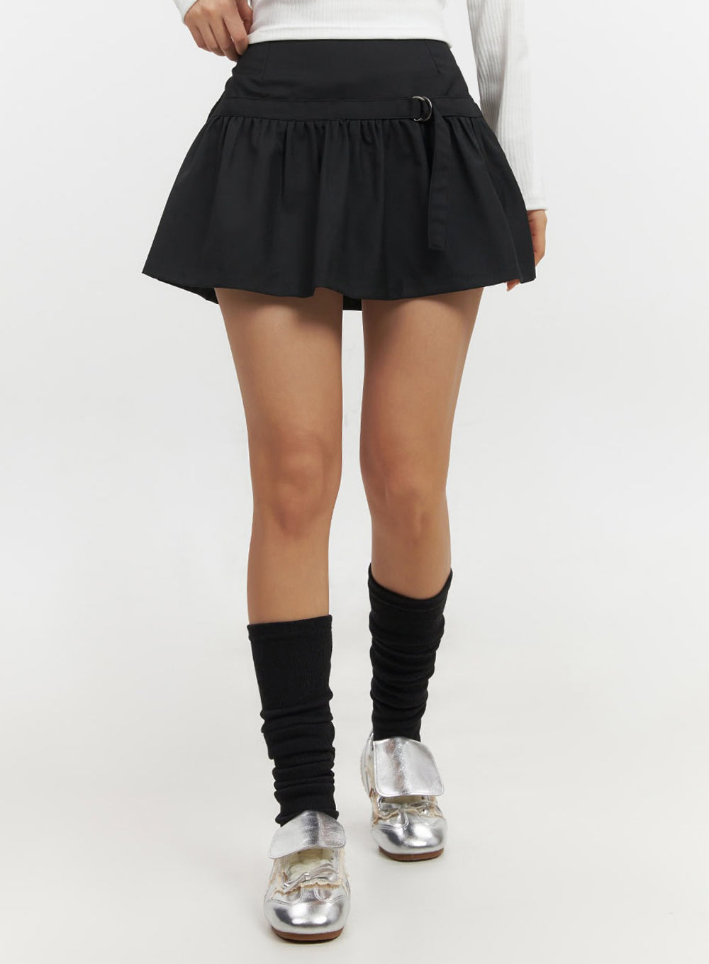 Shirred Mini Skirt IF510