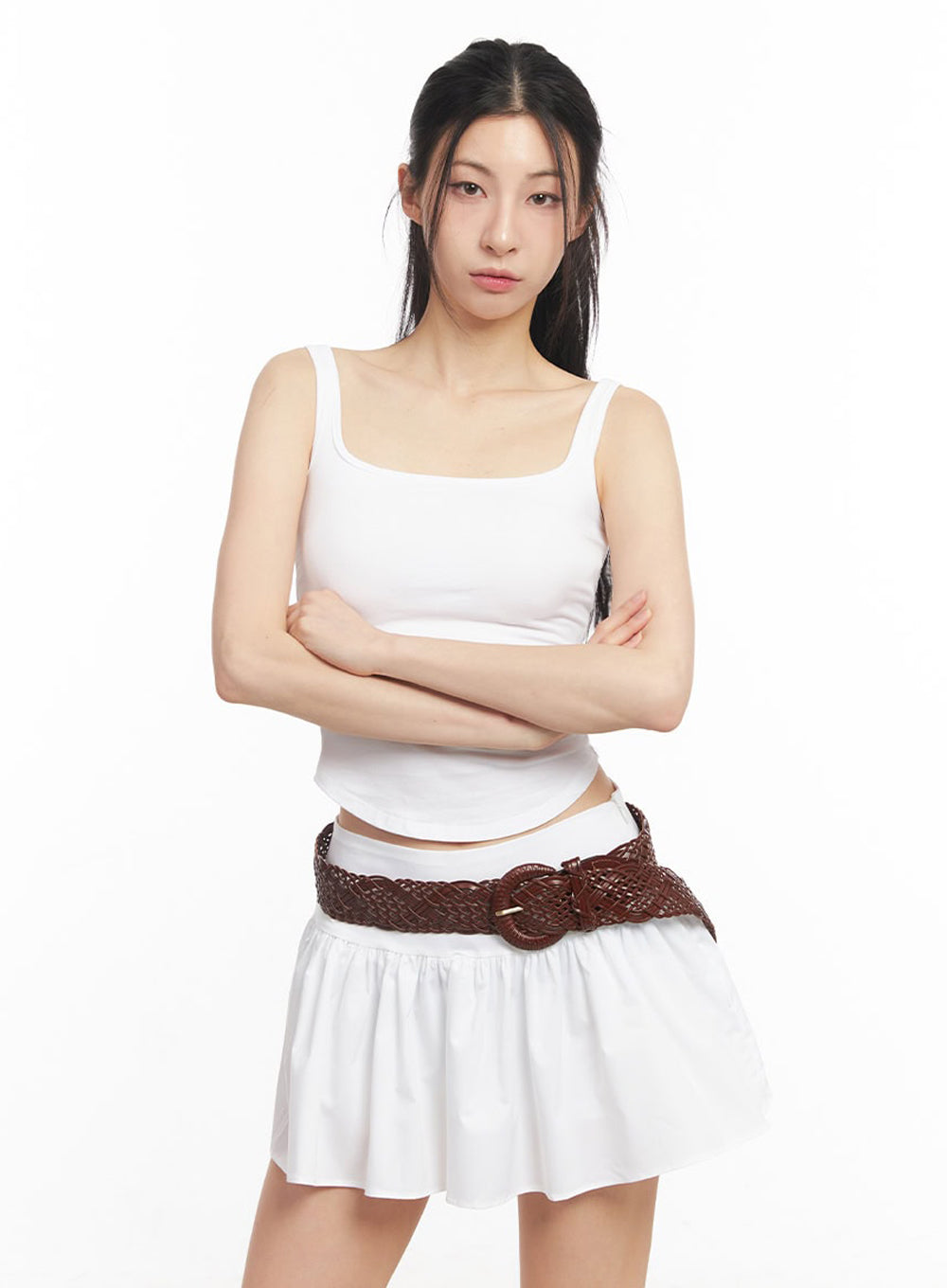 Cotton Square-Neck Tank Top IU504