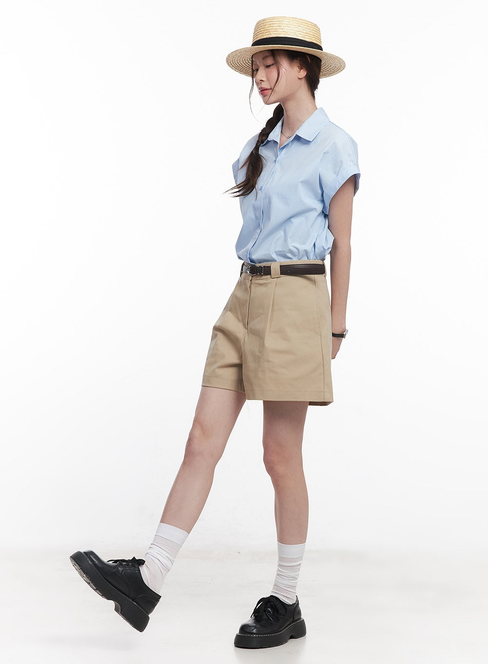 Pintuck Cotton Shorts CY515