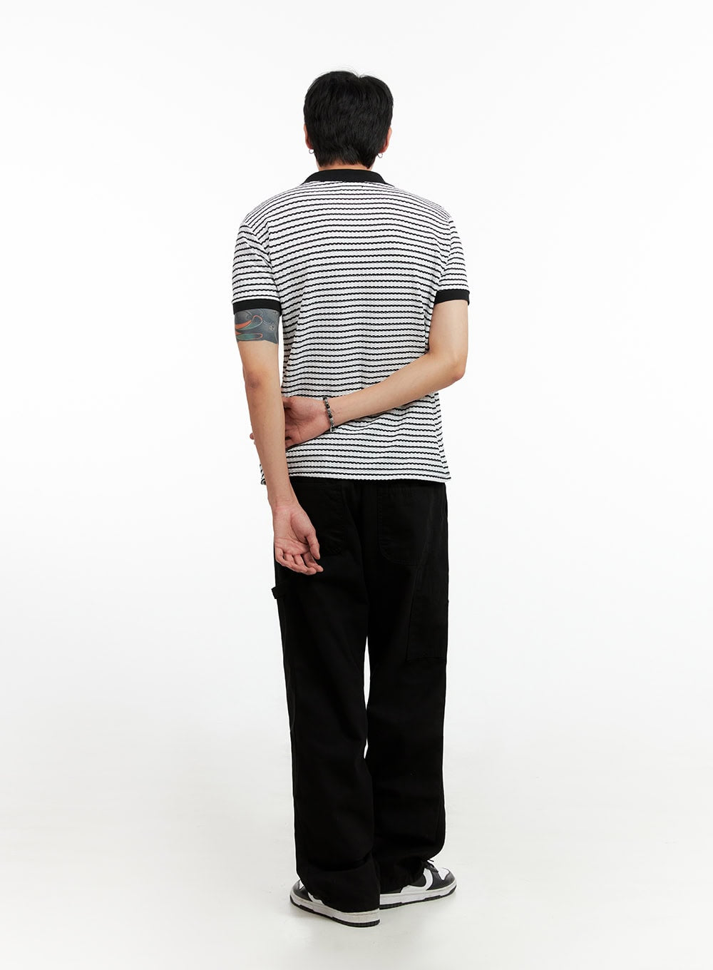 Men's Wide Fit Cotton Pants (Black) IG402