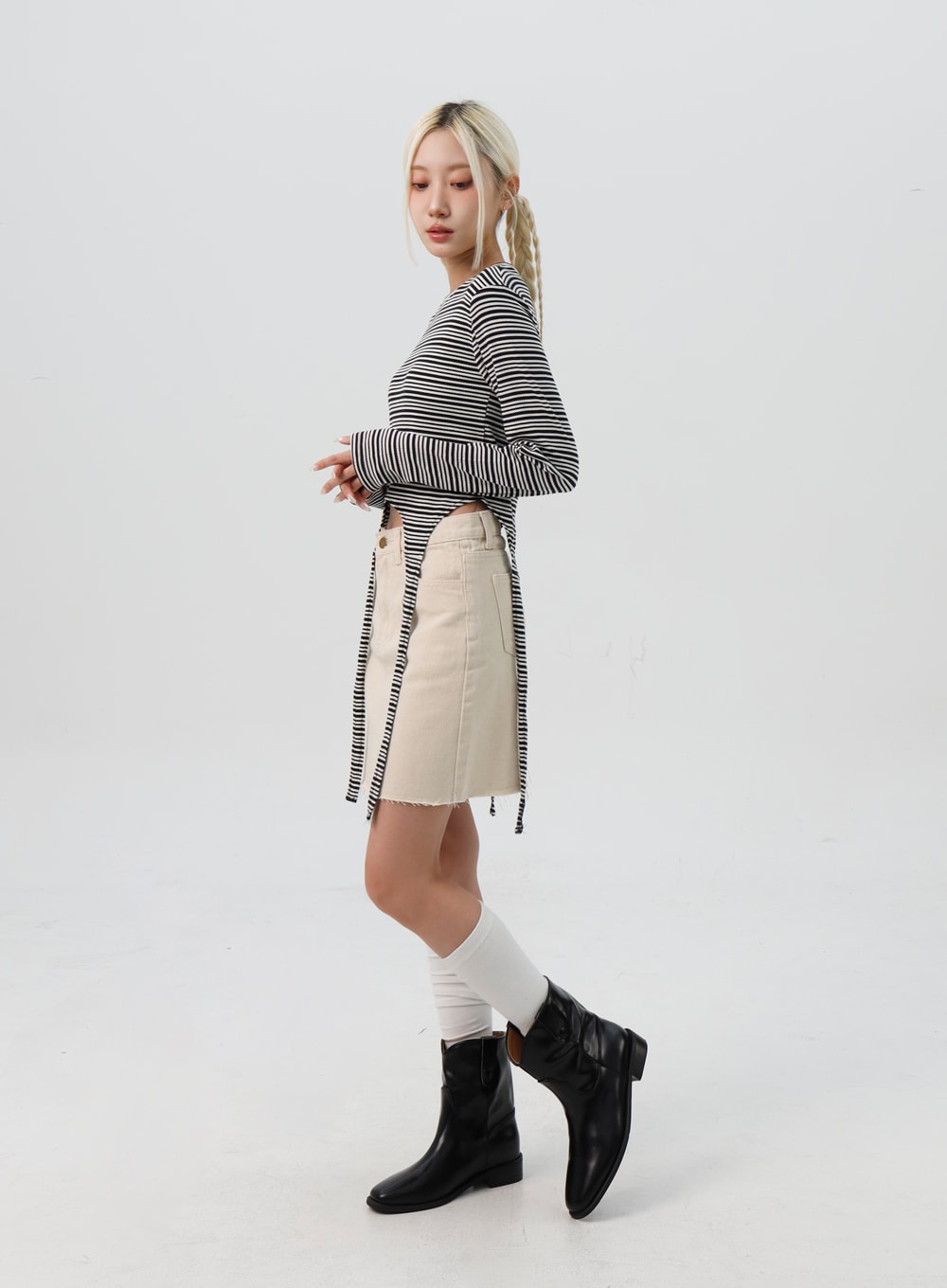 Striped Long Sleeve Top IS307