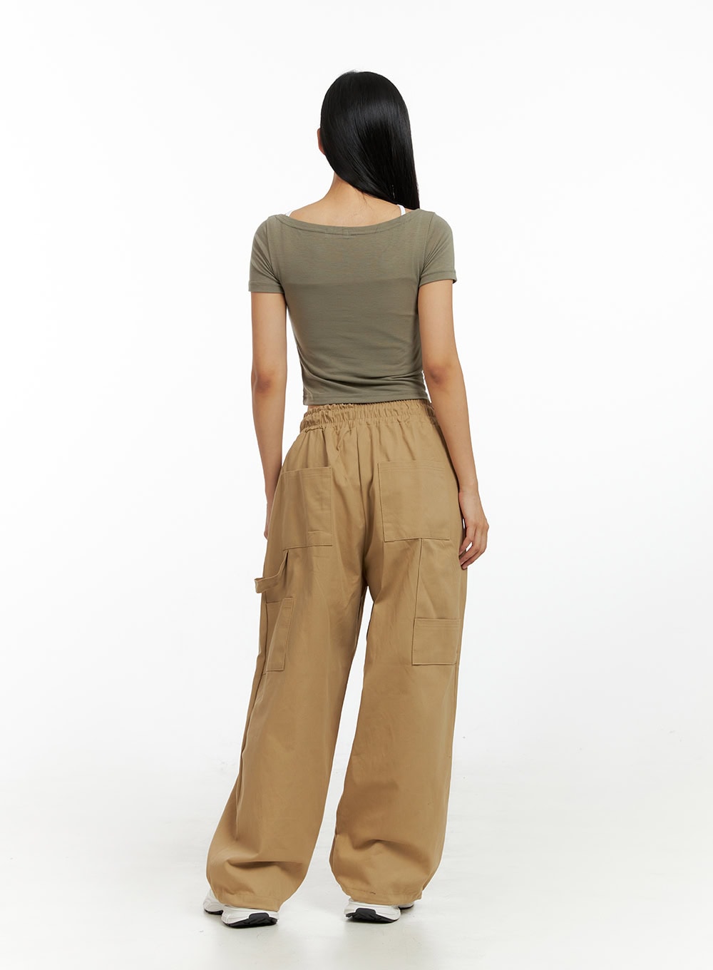 Cargo Banded Pintuck Pants IL419