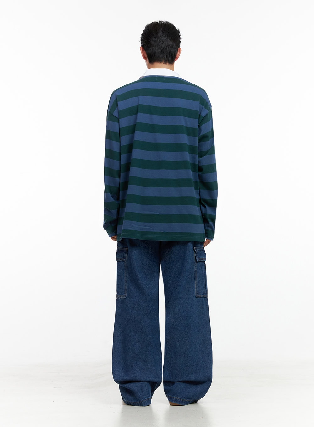Men's Oversized Striped Cotton T-Shirt IN426