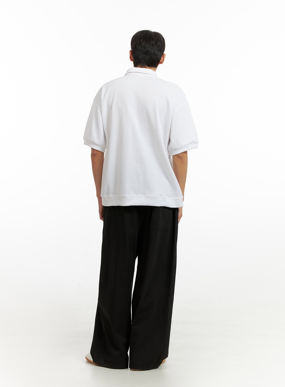 Men's Pintuck Wide Leg Trousers IU418