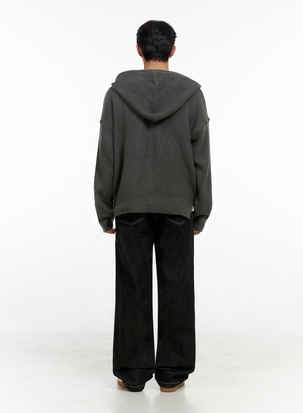 Men's Double-Zip Hooded Sweater IN426