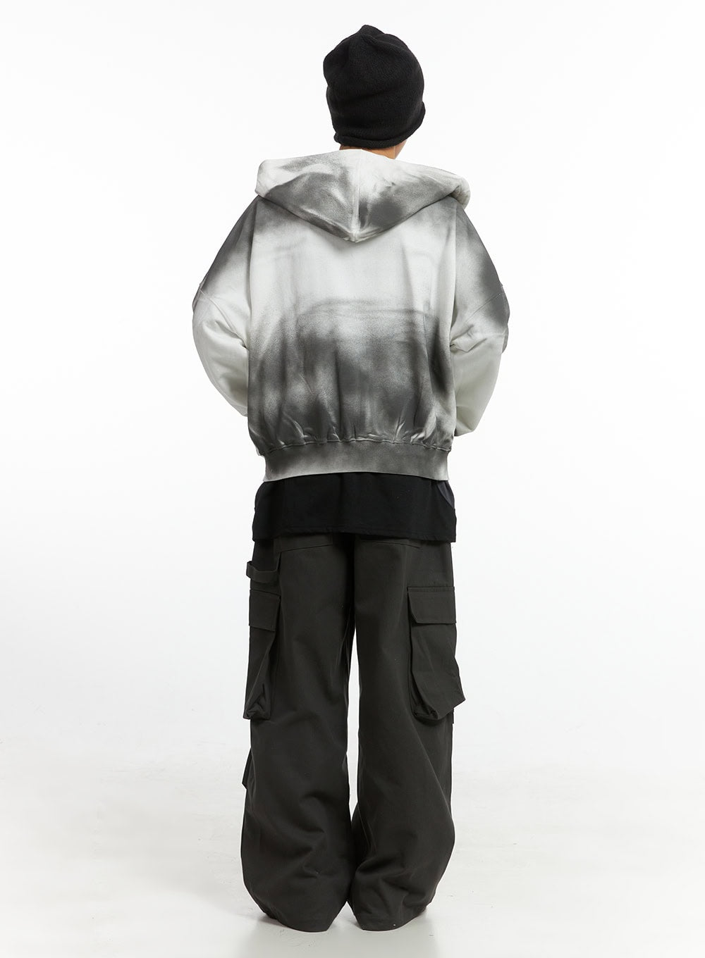 Men's Faded Zip Up Hoodie IO417