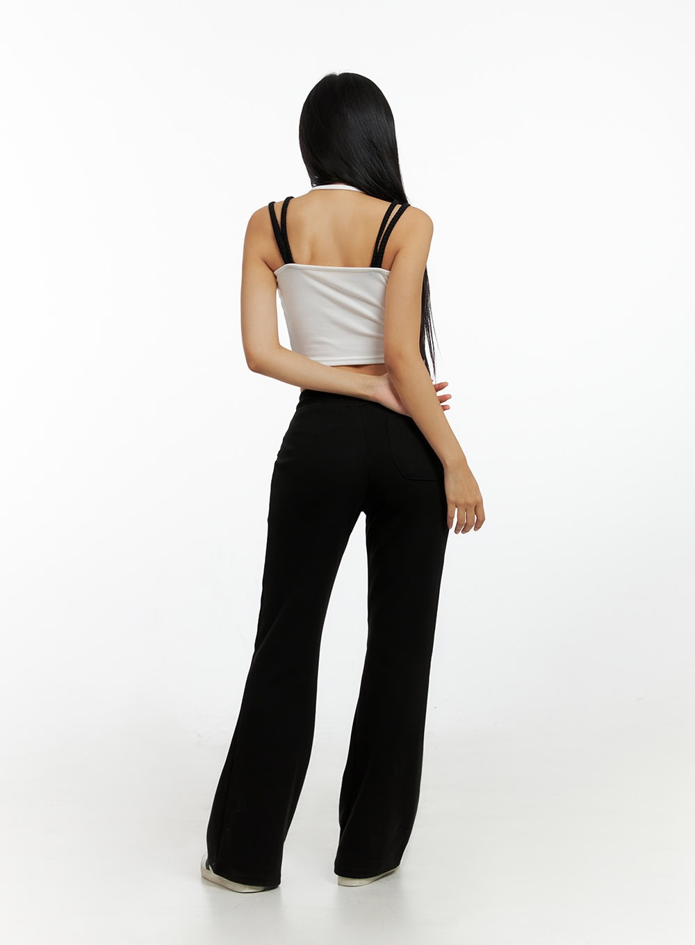 Slim Banded Bootcut Pants IL419