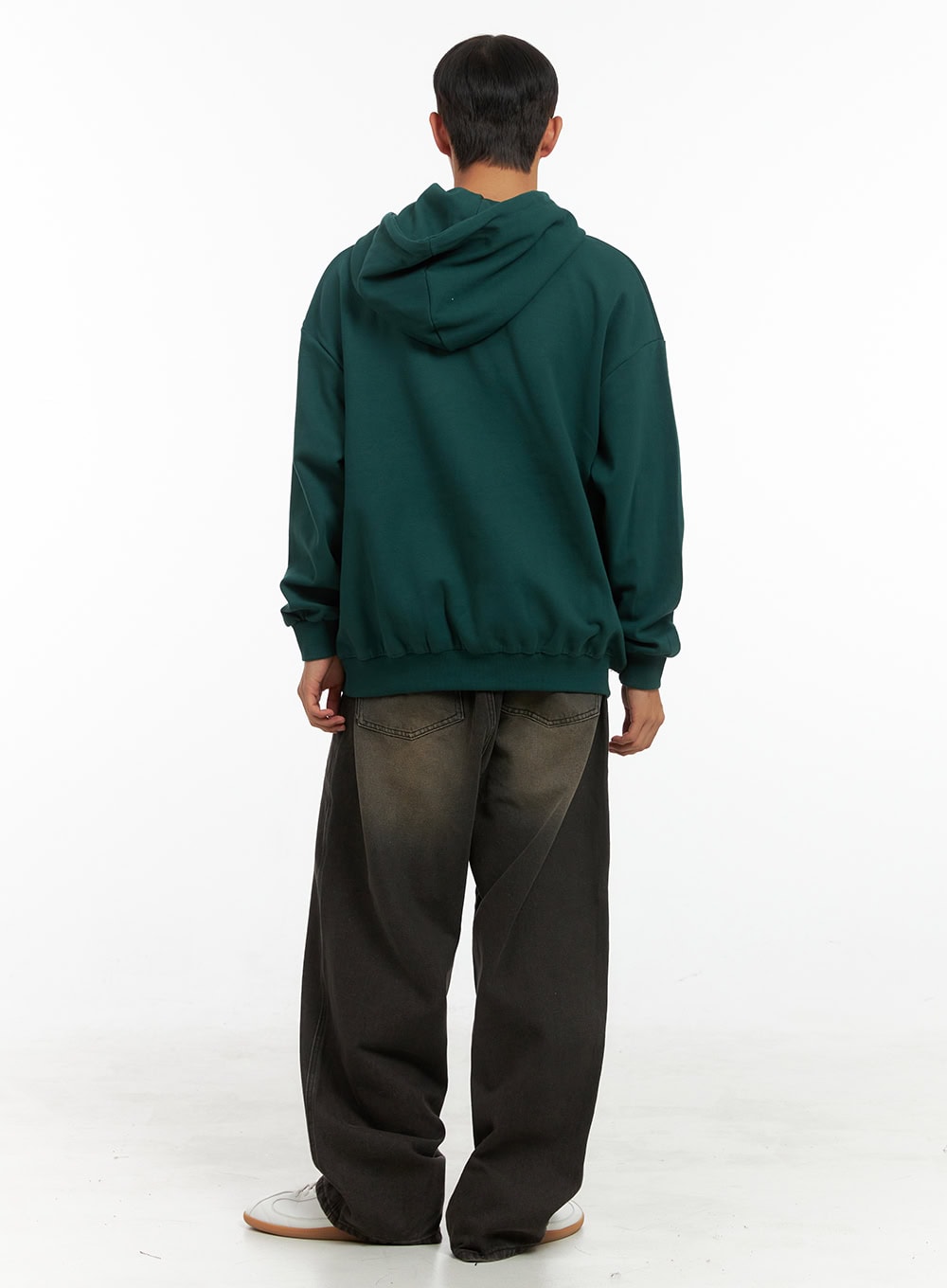 Men's Graphic Hooded Sweatshirt (Dark green) IS420