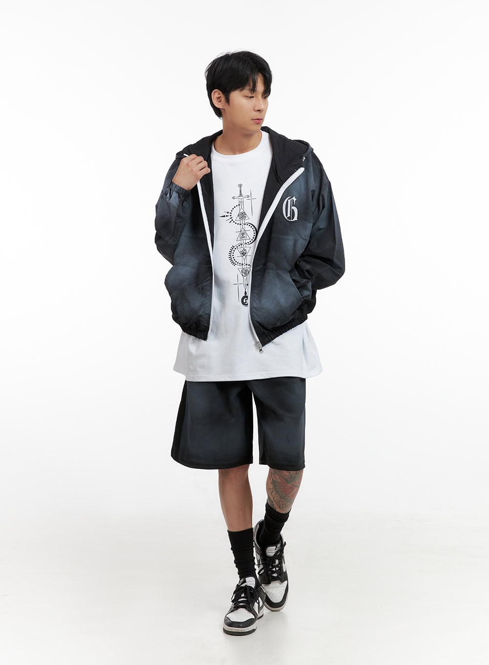 Men's Oversize Graphic Sleeveless IL403