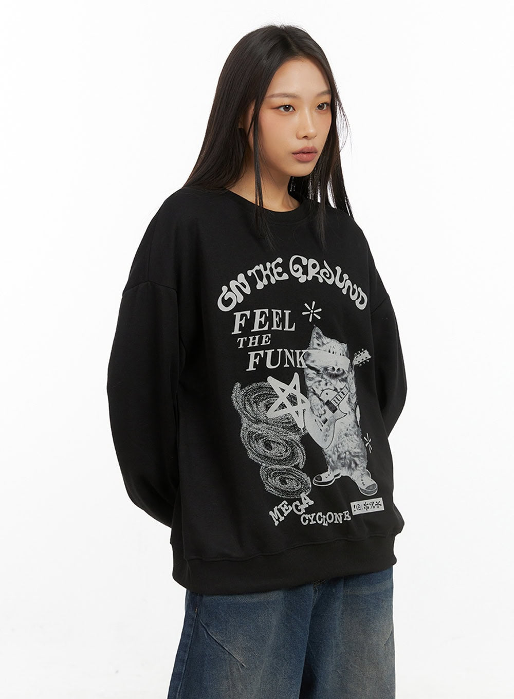 Graphic Cotton Sweatshirt IS427