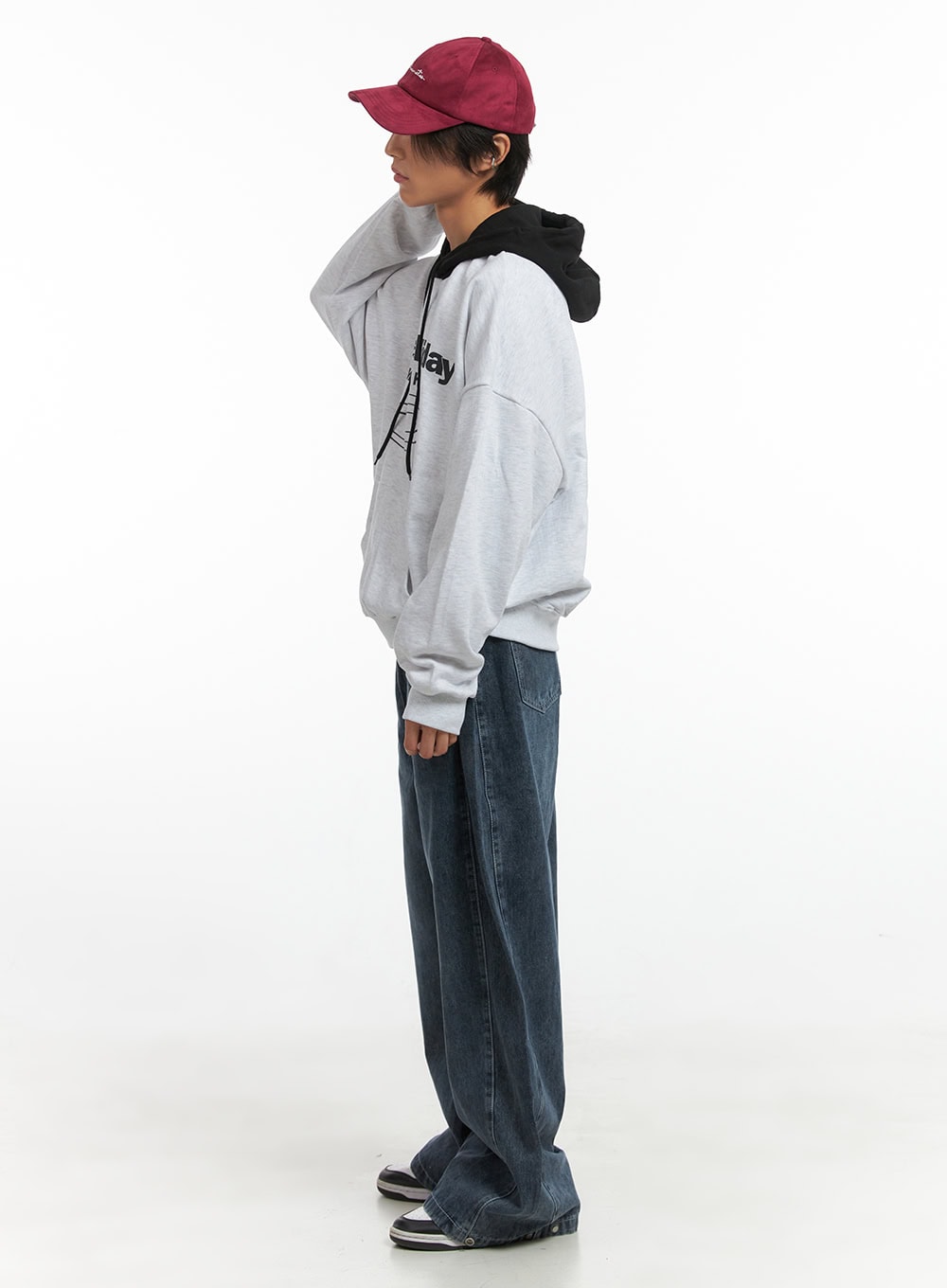 Men's Mixed Color Graphic Hoodie Sweatshirt IO402