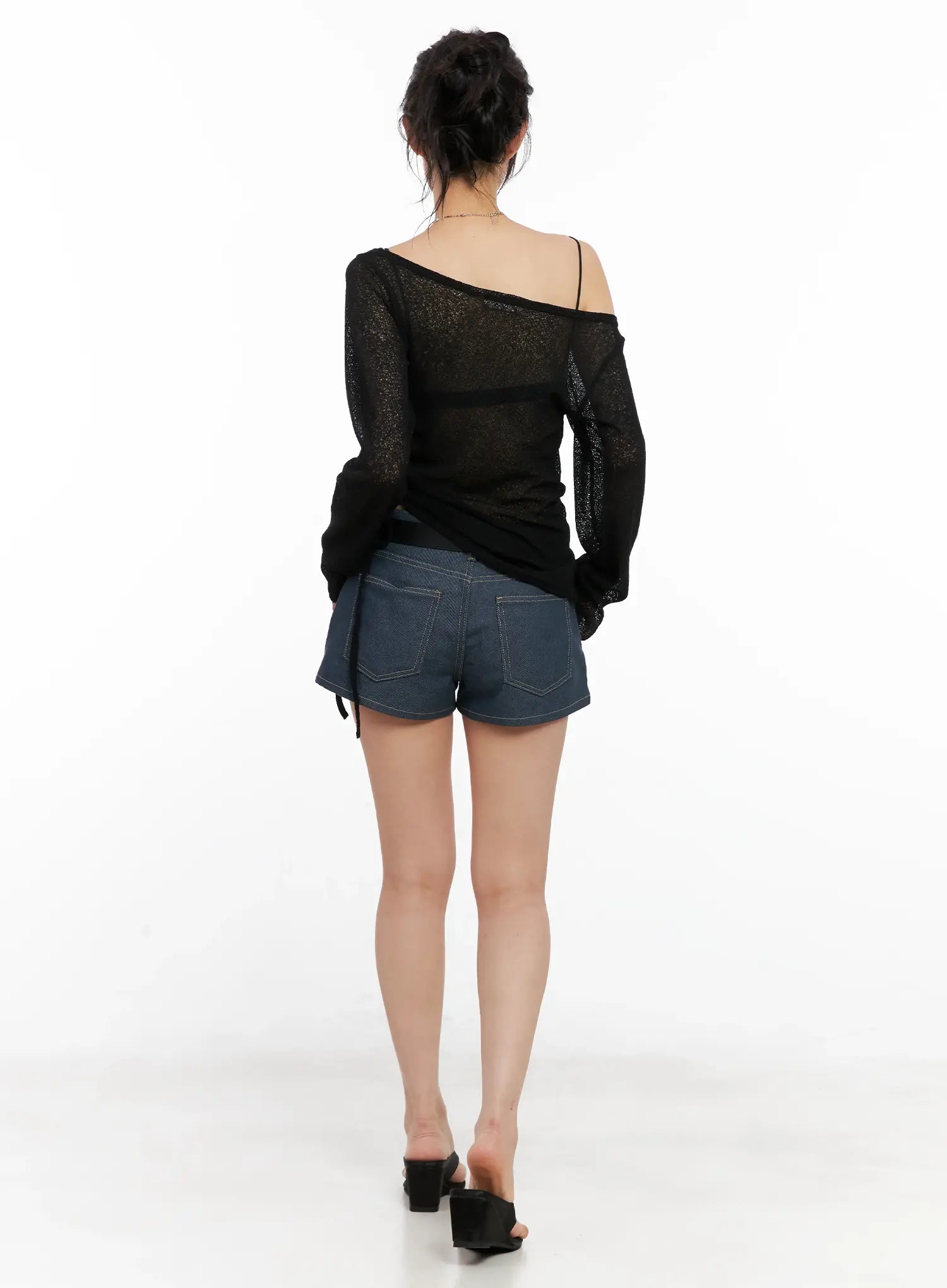 Studded Denim Shorts CL525