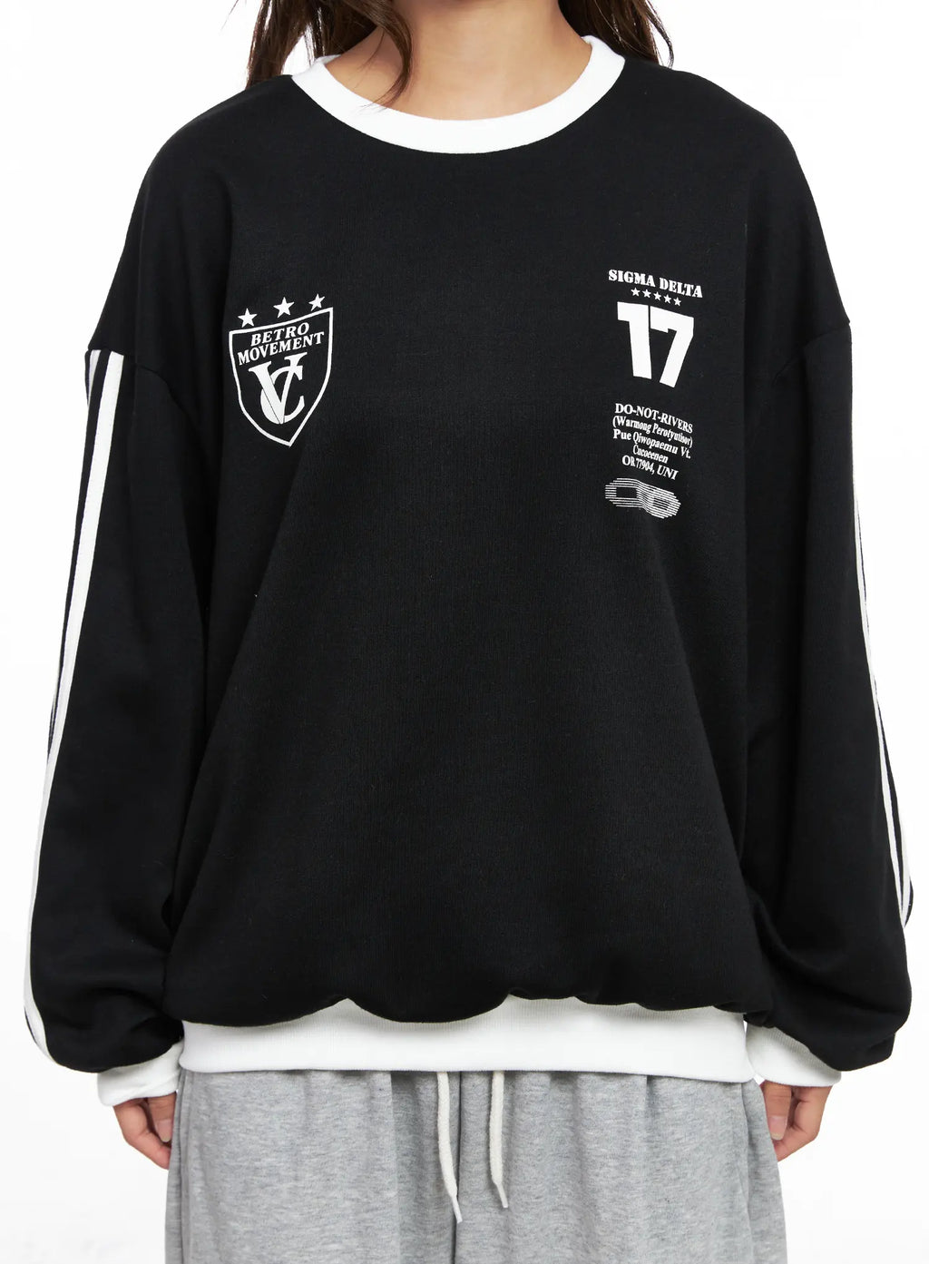 Oversized Contrast Sweatshirt CO513