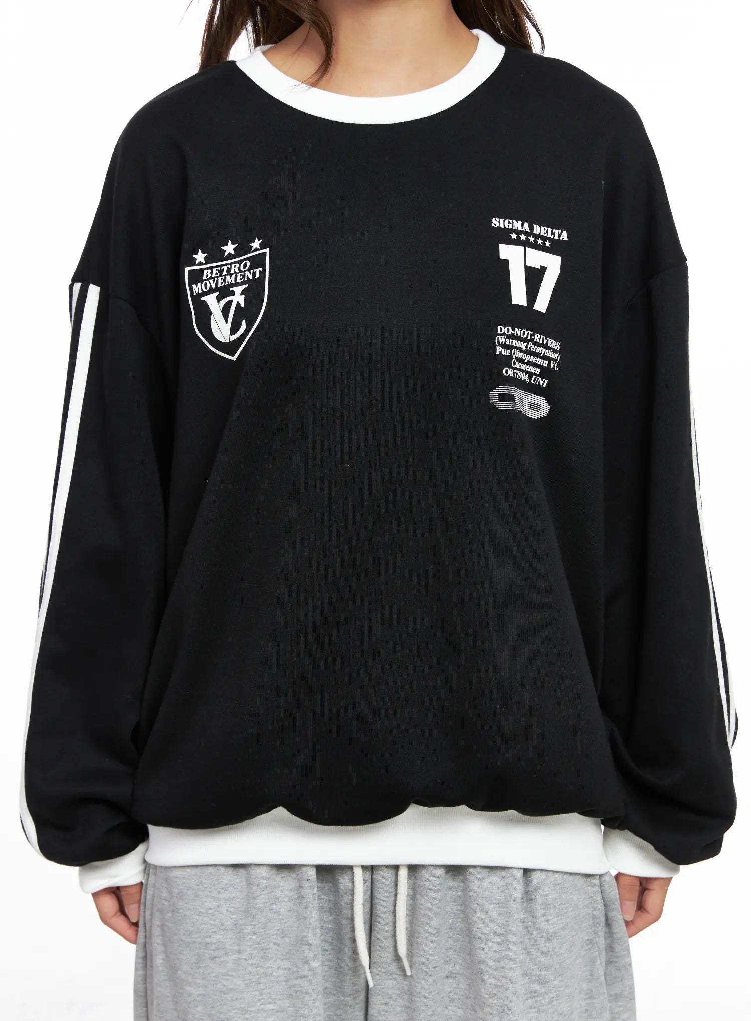 Oversized Contrast Sweatshirt CO513