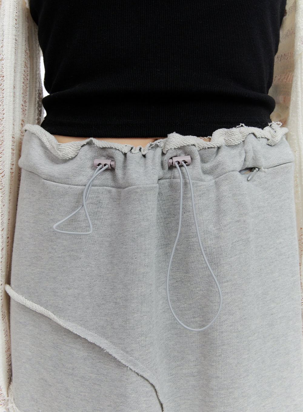 Distressed Sweat Maxi Skirt CG413