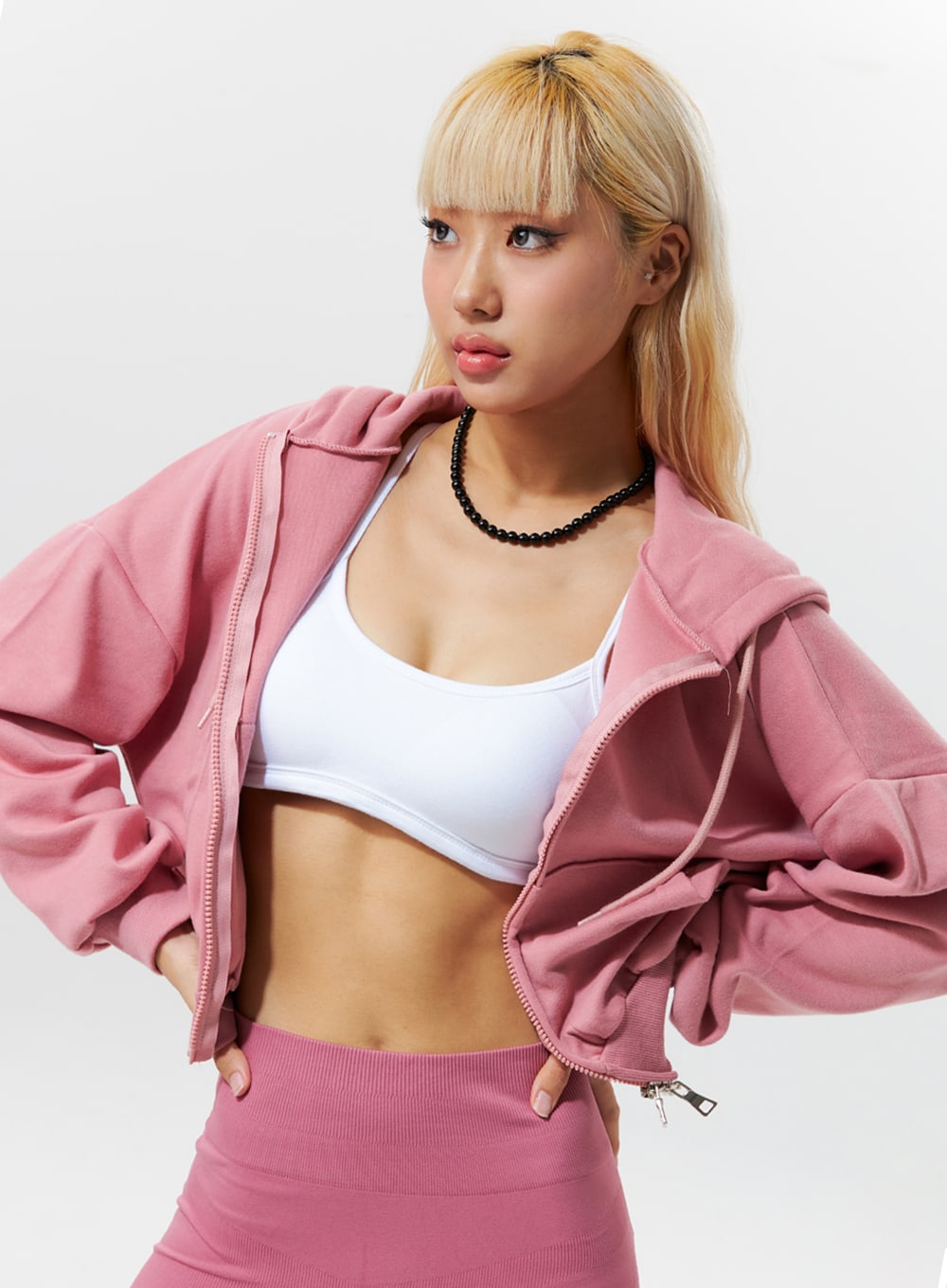 Zip-Up Cropped Hoodie IG320