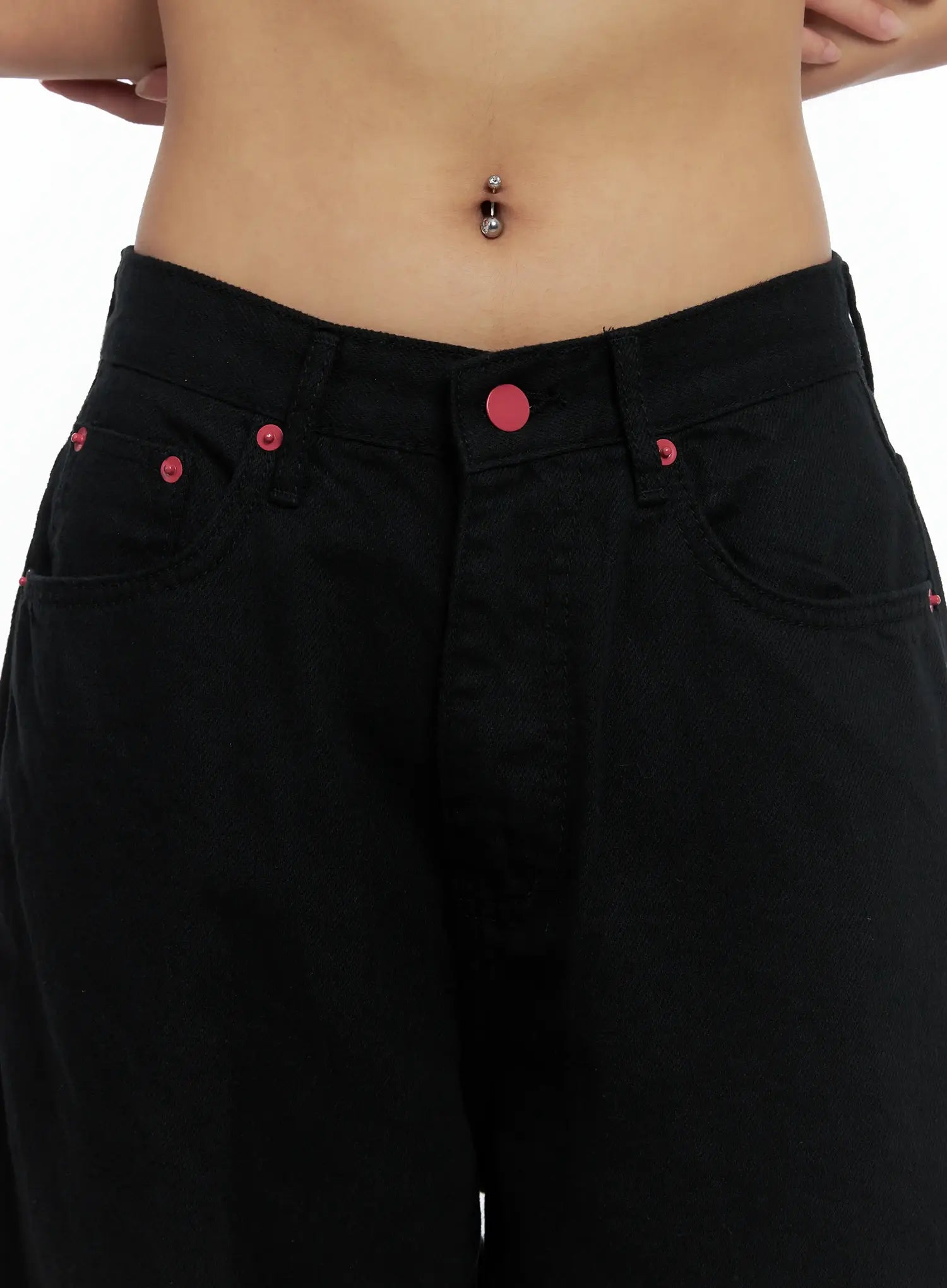 Cherry Back-Print Wide-Leg Cotton Pants CS505