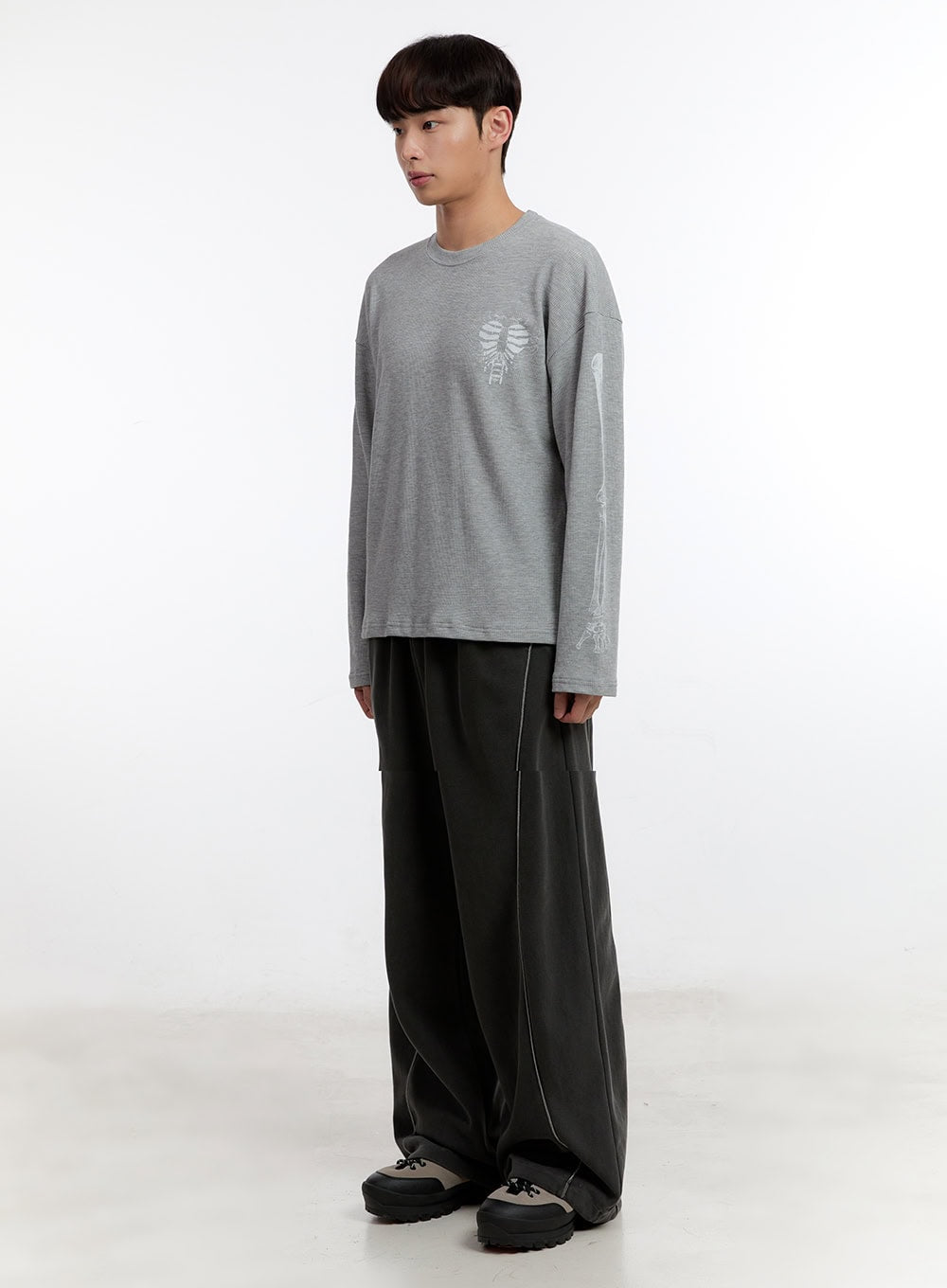 Men's Skeleton Graphic Long Sleeve Top IA504