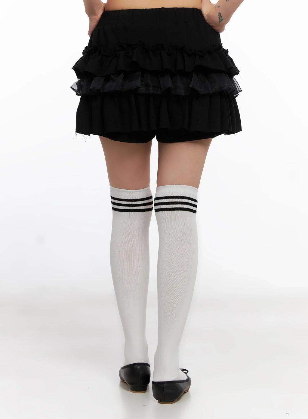 Layered Ruffle Mini Skirt IS508
