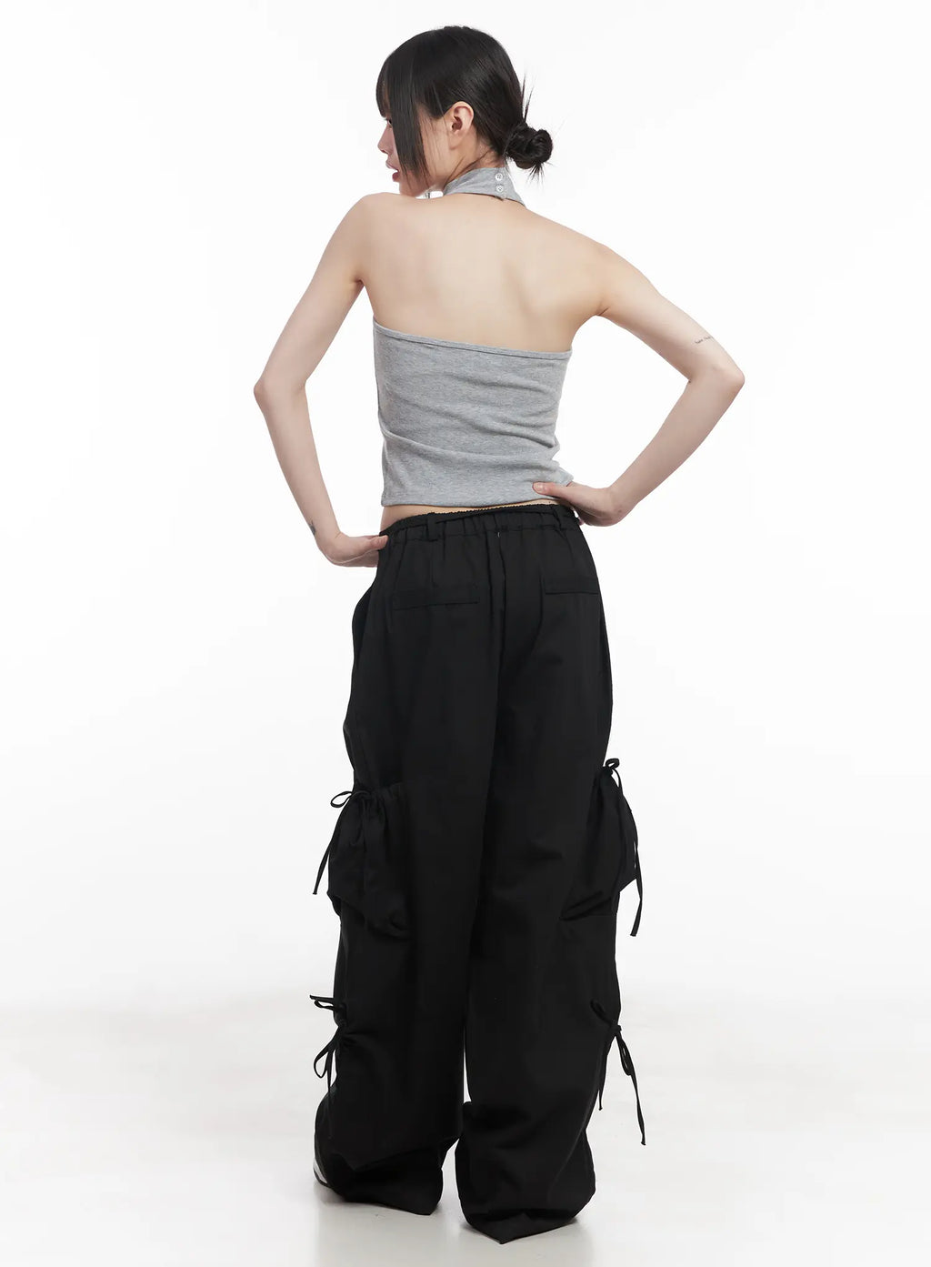 Strap Cargo Wide-Leg Pants CU518