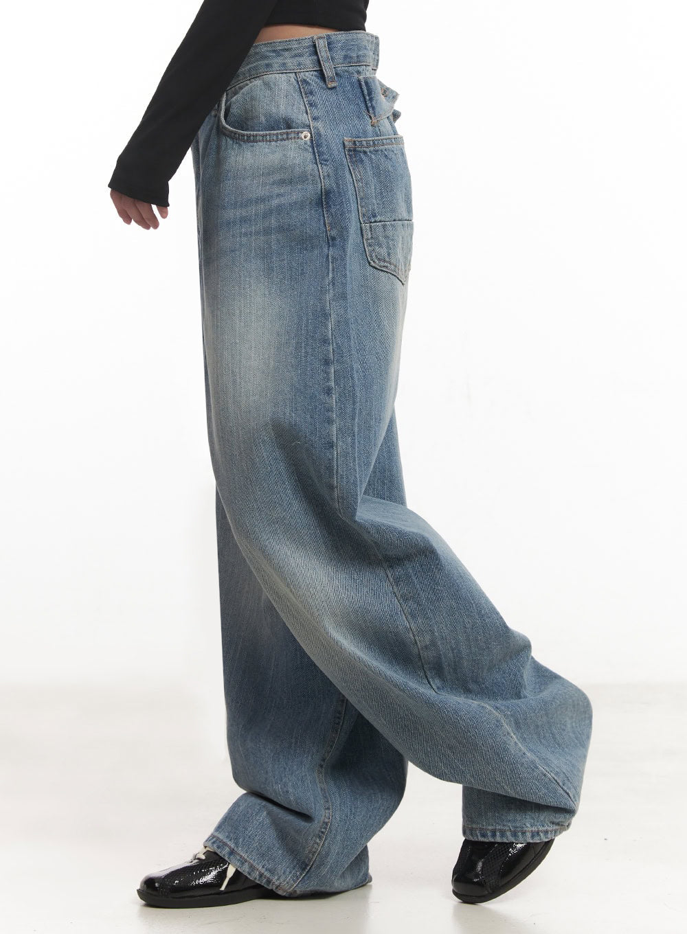 Yvette Washed Baggy Jeans IA517